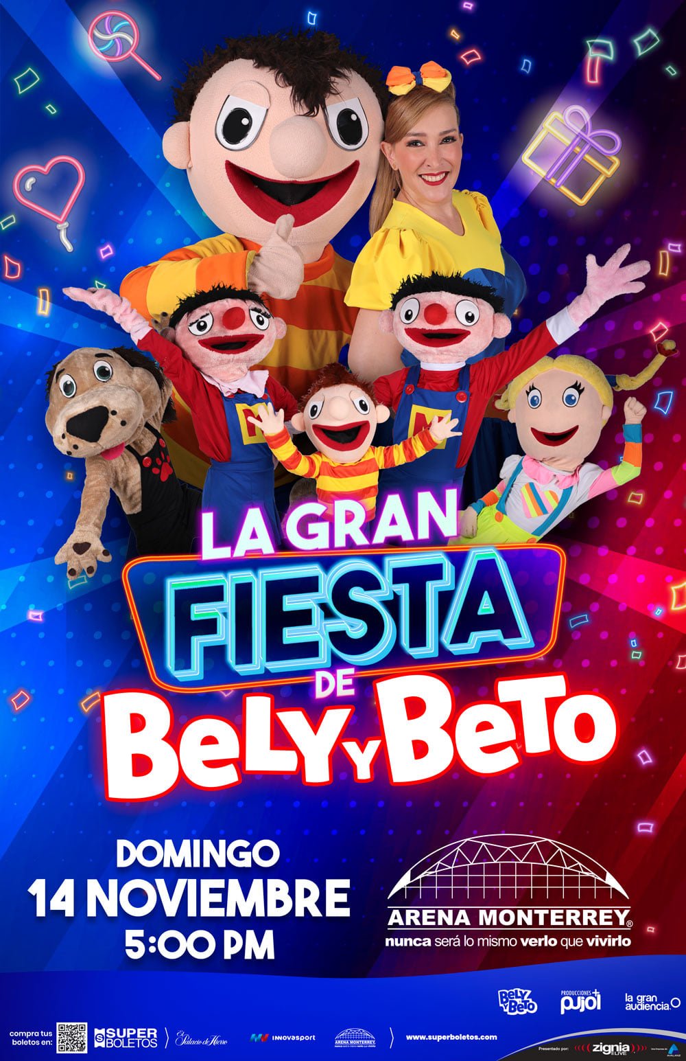 ¡Diversión para los niños! Bely y Beto darán show en Monterrey