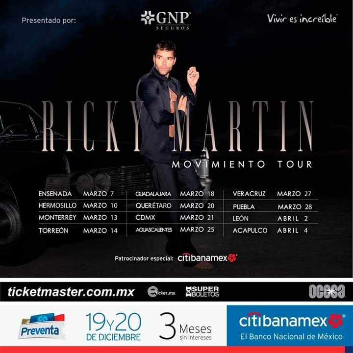 RickyMartinTourMexico Monterrey Live Music