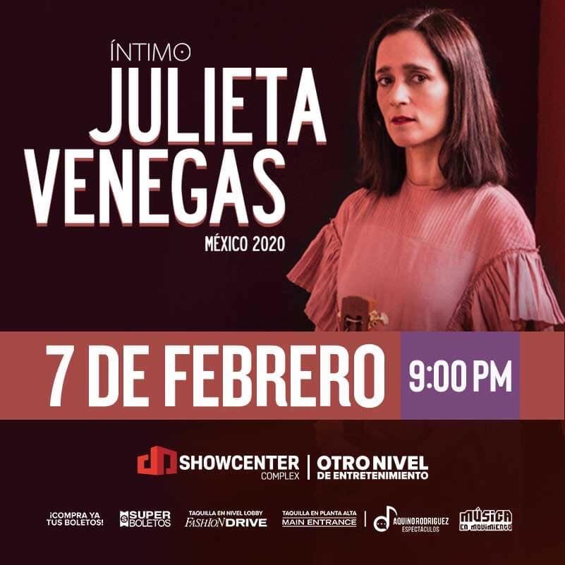 Julieta Venegas regresa a Monterrey, flyer promocional de tour