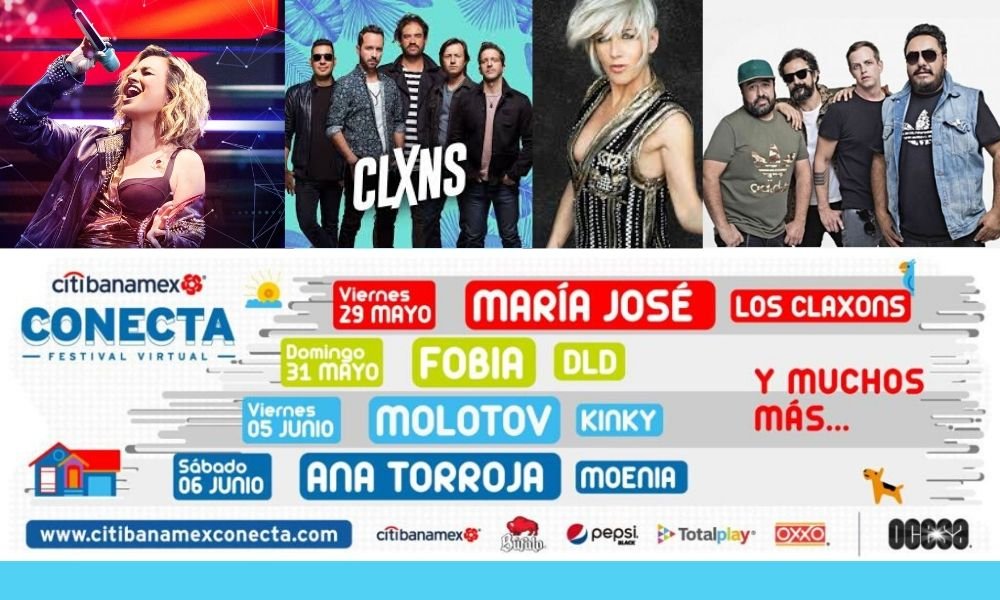 Citibanamex Conecta ¡el primer festival virtual latino con lo mejor del pop y rock!
