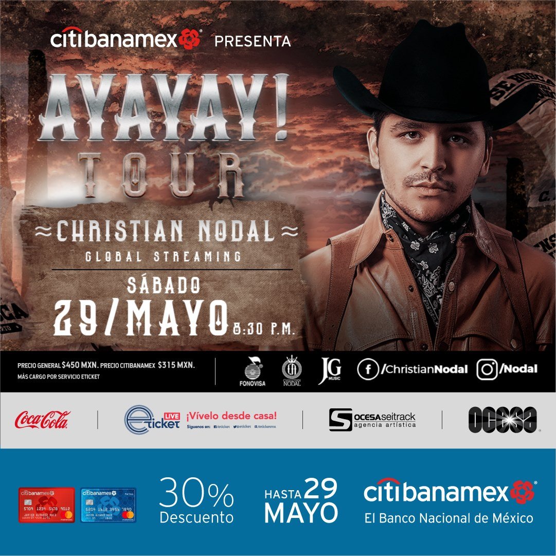 Christian Nodal lleva su ‘Ayayay! Tour’ al streaming