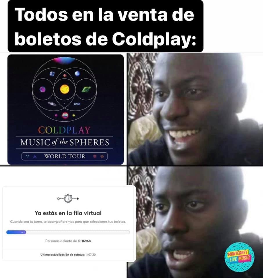 Boletos Ticketmaster para Coldplay en Monterrey