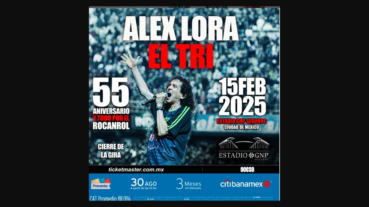 El Tri celebrará 55 años de rock en el Estadio GNP