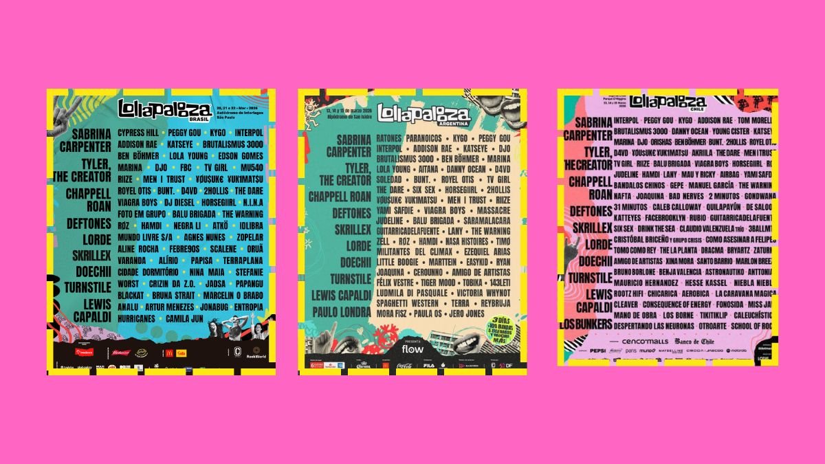 Lollapalooza presenta sus lineups de Argentina, Brasil y Chile