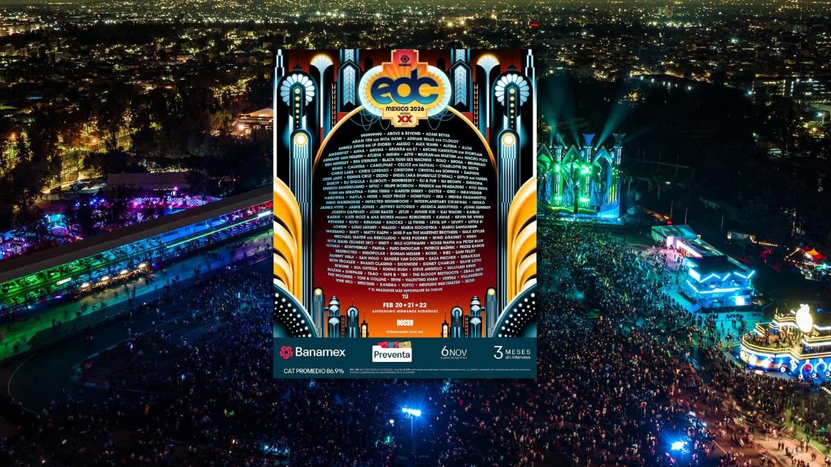 ¡Qué emoción! El EDC México 2026 ha revelado el cartel para su duodécima edición