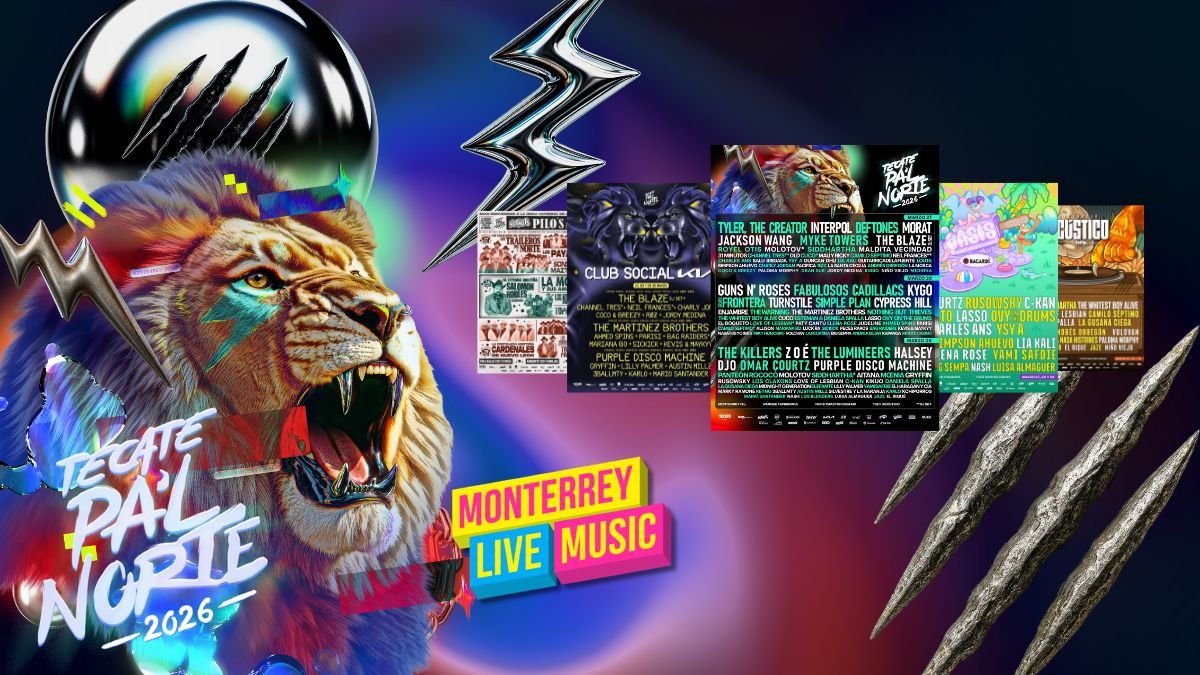 Tecate Pa'l Norte 2026 revela los posters de sus escenarios